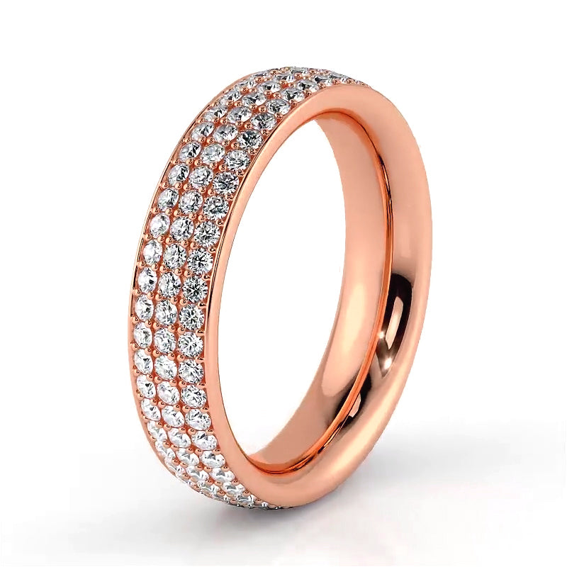 1.18 ct. Round Diamond Eternity Wedding Ring-VIRABYANI